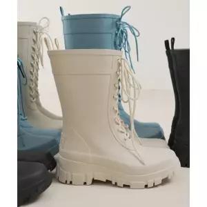 ROCKFISH WEATHERWEAR PLATFORM LACEUP RAIN BOOTS MIDDLE - 3 colors