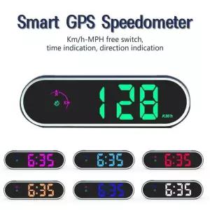 다색 자동차 HUD GPS 속도계 업 디스플레이 디지털 속도 게 KMH MPH 차량 앞유리용 전환 가능