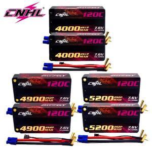 2pcs CNHL Lipo 배터리 2S 7.6V 4000mAh 120C HV Shorty 하드 케이스 RC 자동차 비행기 트럭 용 EC3 플러그
