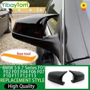 탄소 섬유 룩 자동차 스타일링 M 스타일 교체 미러 커버 BMW 5 6 7 시리즈 F0 F02 F03 F04 F06 F07 F F2 F3