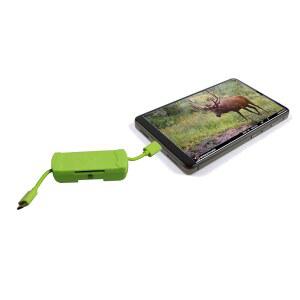 [미국배송] 온 더 고 테크놀로지(OTG) 원 USB 2.0 허브가 탑재된 안드로이드 기기용 HME 컴팩트 휴대용 SD 카드 리더기
