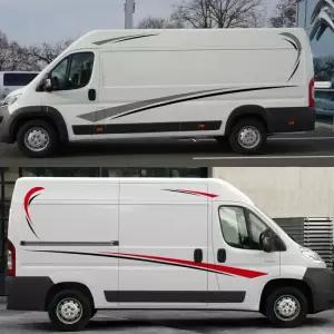 자동차 바디 사이드 스티커 캠핑카 밴 Rv Motorhome 미니 카고 패널 트렁크 버스 자동 파라 액세서리 용