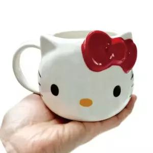 스케이터 머그컵 헬로키티 도기 입체 예쁜머그컵390ml 머그컵
