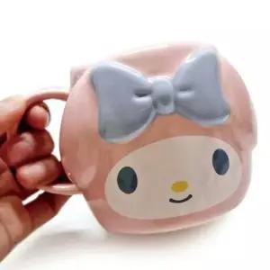 머그컵 마이멜로디 도기 입체 예쁜머그컵 390ml 머그컵
