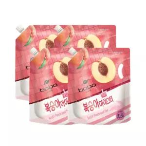 웅진 바바 복숭아 아이스티 파우치 1.5L 4개 복숭아 음료 대용량