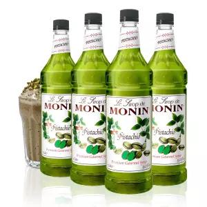 모닌 - 피스타치오 시럽 풍부하고 버터 같은 단맛 커피용 프리미엄 콜드 브루 등 인공 향료 방부제가 없는