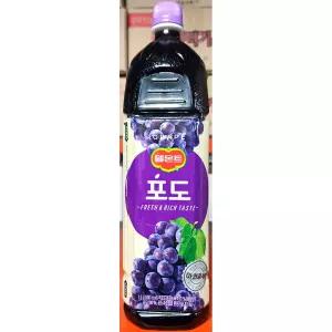 포도주스 (1.5L) X6쥬스 과일 PET 음료베이스 맛있는 가정용 디저트 간식