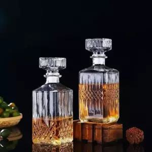 와인 공병 크리스탈 양주 유리병 세트 플라워 저장고 인테리어 데코 장식용 1000ML