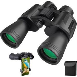 20X50 쌍안경 조류 관찰 여행 스타게이징 콘서트 야외 스포츠 BAK4 프리즘 FMC 렌즈 방수 기능이 있는 HD 고출력 전문 쌍안경
