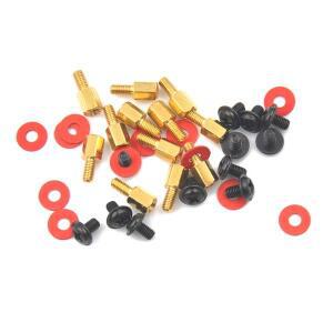 20pcs PC 케이스 팬 6.5mm 6-32-M3 마더 보드 라이저  나사 워셔 가스켓 황동 스탠드 오프