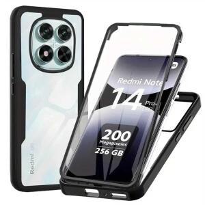 레드미 호환 노트 14 프로 플러스 360 풀 바디 스크린 보호 투명 케이스 4G 5G 노트14 글로벌 폰 커버