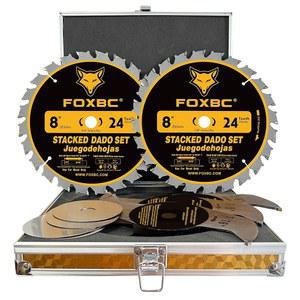 [미국배송] FOXBC 8인치 탄화물 스태킹 다도 블레이드 세트 - 톱스탑 제트 듀월트 보쉬 톱 14피스