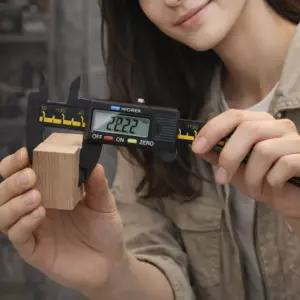 N6750 경량 디지털 캘리퍼스 측정기 100mm 버니어 플라스틱 150MM 전자 정밀 길이 산업용 공업용 공구 정밀