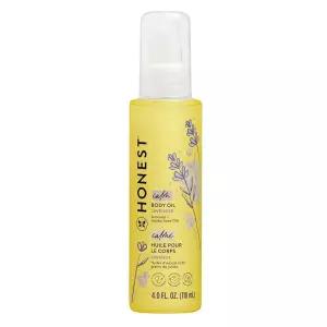 The Honest Company 라벤더 주입 진정 바디 오일 수분 공급 영양 및 진정 식물 기반 저자극성 비건 118.3ml