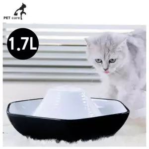 세라믹 블랙.화이트 파라곤 1.7L 애완정수기 강아지 급수기