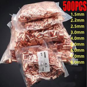 100 200 500PCS 구리 연결 파이프 와이어 소형 튜브 터미널 케이블 러그 커넥터