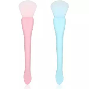 울리게이 2PCS 실리콘 페이스 마스크 브러시 어플리케이터 소프트 주걱 페이셜 스킨케어 머드 클레이용