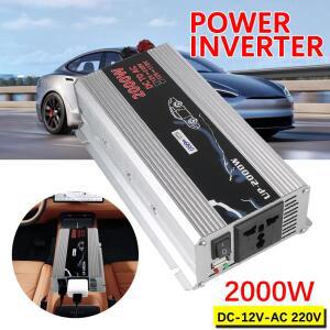 휴대용 범용 2000W 차량용 가정용 AC 변환기 소켓 USB 전원 인버터 금속 DC 110V 220V로