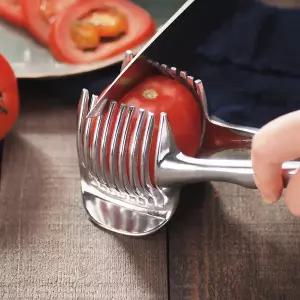 예초기  스테인레스 스틸 주방 핸드 헬드 오렌지 레몬 슬라이서 토마토 커팅 클립 과일 양파 KitchenItem
