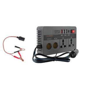 휴대용 유럽 표준 차량용 인버터 300W 범용 자동차 전원 변환기 USBC타입 12V 220V 충전기