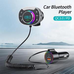 T86 자동차 블루투스 호환 5.0 FM 송신기 MP3 음악 플레이어 PD 30W QC3.0  충전기 무선 핸즈프리 오디오
