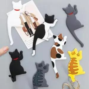 고양이 냉장고 자석 마그넷 동물 메모 열쇠고리 후크 마스크 걸이 홀더