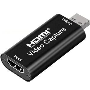 ORIVISION 오디오 비디오 캡처 카드 캠 링크 라이브 게임 레코드, 교육 풀 USB DSLR 스트리밍 HDMI와 액션 통한 /Amgap 지원 2.0 VLC 캠을 HD 캠코더 컨퍼런스 /OBS