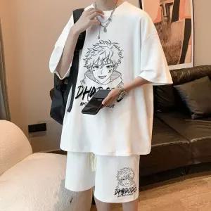 남친 하계 투피스 빅사이즈 반바지 반팔 트레이닝 반팔세트 운동복 레포츠에 세트 캐릭터 주니어 admr2