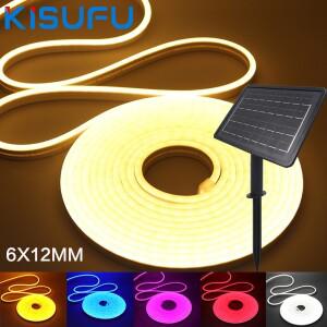 DC24V 태양광 LED 네온 스트립 라이트 방수 따뜻한 백색 청색 적색 분홍색 6x12mm 2835 120LEDs/m 유연한