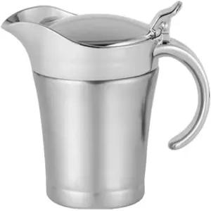 뚜껑이 있는 25OZ 그레이비 보트 스테인리스 스틸 이중 벽 단열 저그