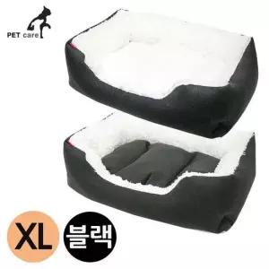 사각하우스 방석 특대 블랙 무아지경 강아지 하우스 방석