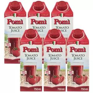 포미 Pomi 포미 토마토쥬스 750ml 6개 100% 무설탕 무가당 토마토 착즙 쥬스