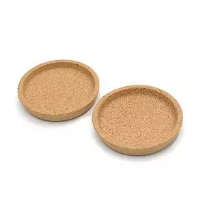 유리컵받침 컵받침소품 10cm 코르크컵받침 커피잔 2개입 유리컵받침