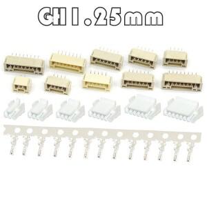 세니식 20PCS GH1.25 GH 잠금 커넥터  소켓 핀 헤더 수직 수평 JST 하우징 터미널 2 3 4 5 6 8 12