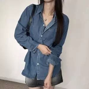 [텐바이텐][홍은]패션데님셔츠 간절기아우터 셔츠 봄가을셔츠 청셔츠 여성 데님