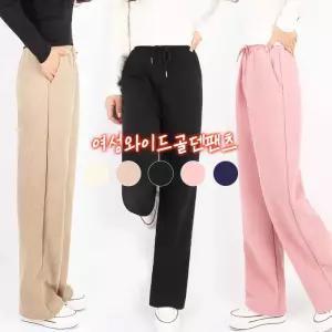 [슈퍼맨]여자 골덴 스판 밴딩 데일리 와이드 팬츠 트레이닝 D여성와이드골덴팬츠