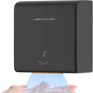 제트웰 ADA 준수 핸드 드라이어 ABS 플라스틱 커버 하드 와이어 디자인 AC 110V-130V JW2825(블랙)