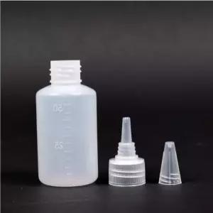 화장품케이스 뾰족캡 바늘 공병 50ml 눈금 소분용기 리필 액체 투명 용기