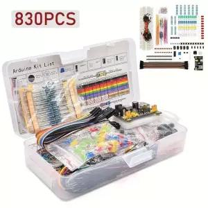Arduino UNO R3 키트 용 830 개/상자 DIY 프로젝트 스타터 키트 전자 DIY 키트 타이 포인트 브레드 보드가