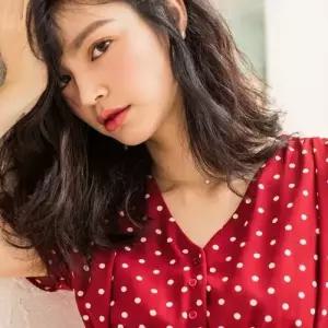 원피스 치마 빨강 빈티지 여름 사이즈트 선녀 성홍 프렌치 여자원피스 쉬폰 엄선 원템2