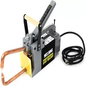 Stark USA 휴대용 스폿 용접기 1/8인치 전기 단상 용접 팁 건 핸들 110V 6인치 목구멍 깊이 금속 시트