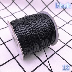 0.5-2.5mm 블랙 왁스 코드 스레드 문자열 스트랩 목걸이 로프 구슬 DIY 쥬얼리 Shamballa 팔찌 만들기