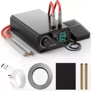 AWhZ 9000W 배터리 스폿 용접기 로터리 노브 작동 100 기어 조절식 풋 페달 듀얼 펄스 출력 0.1-0.3mm DIY