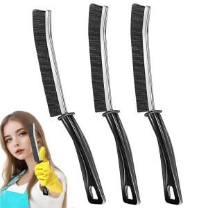 BSFRNF 3Pcs 하드 브리스틀 틈새 청소 브러시, 다기능 얇은 스크럽 가정용 욕실 도구, 주방, 창문, 화장실, 그라우트, 수도꼭지, 자동차