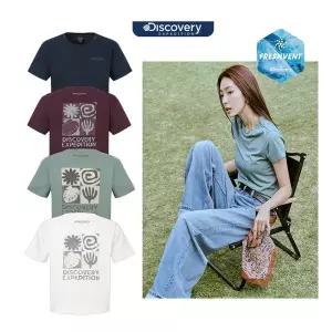 디스커버리 25SS 이월할인 프레시벤트 여성 워싱 크롭 그래픽 반팔티 DWRS9P053 583254