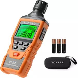 TopTes CT-300 휴대용 일산화탄소 감지기 청각 및 시각 경보 기능이 있는 CO 0-5000PPM 경보기 백라이트