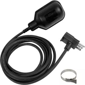 WASSERMANN 유니버설 테더링 섬프 펌프 플로트 스위치 10FT 케이블 피기백 플러그 물탱크용 AC 115V/230V