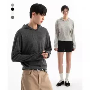 브렌슨 BRENSON 스트라이프 핑거홀 후드 롱슬리브 ( 4Color ) BR802 785371