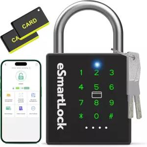 키가 있는 새로운 스마트 자물쇠 헤비 듀티 조합 코드가 RFID 블루투스 APP 액세스 게이트 펜스 창고 라커