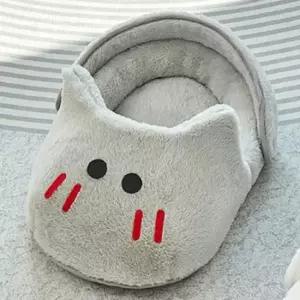 [반려] 고양이 극세사 마우스 하우스 중형 그레이 1P 베드
